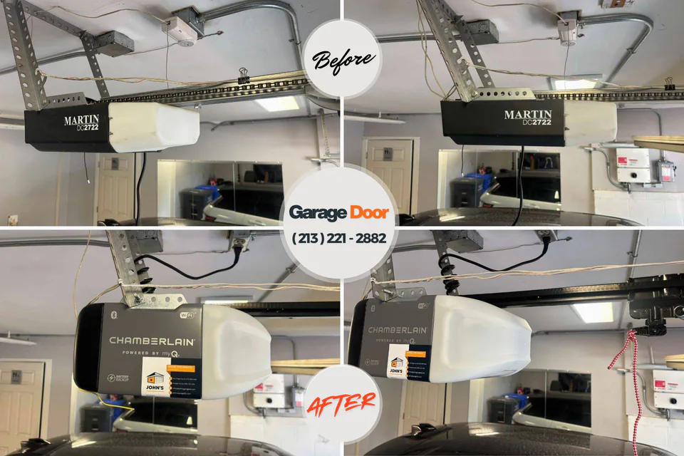 Before and after: garage door repair Laughlin, NV